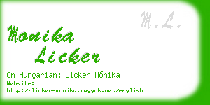 monika licker business card