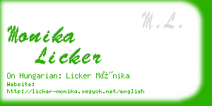 monika licker business card